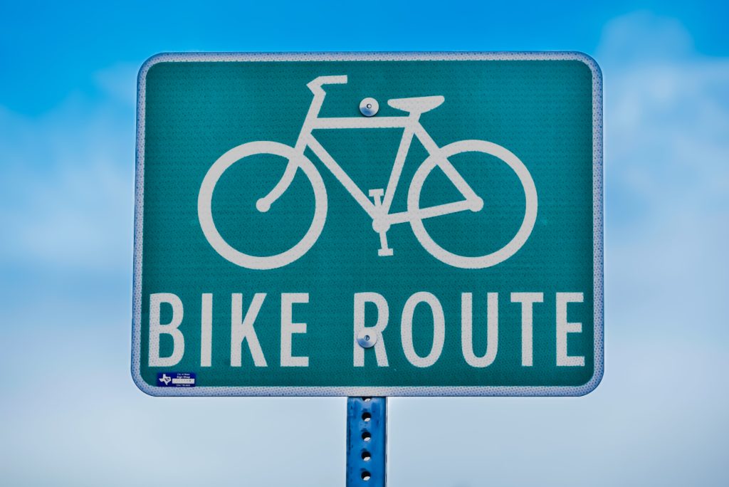 Biking Route Sign